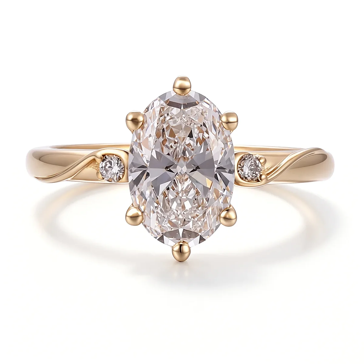 14k gold 1 5ct oval lab grown diamond solitaire engagement ring 1 14k gold 1 5ct oval lab grown diamond solitaire engagement ring 1