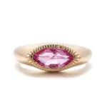 14k gold 1 5ct pink marquise sapphire solitaire engagement ring 1