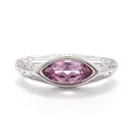 14k gold 1 5ct purple marquise sapphire solitaire engagement ring 1