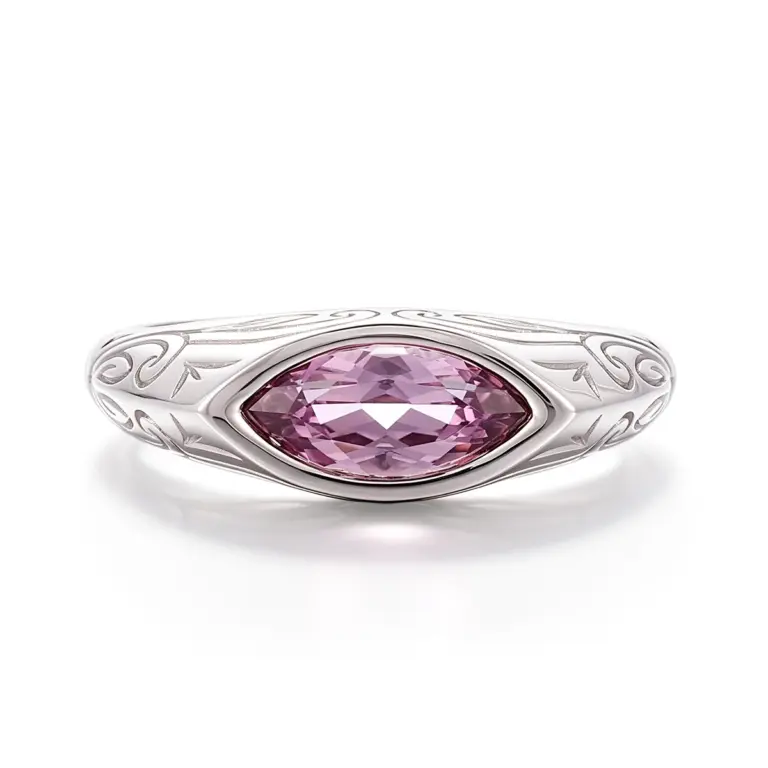 14k gold 1 5ct purple marquise sapphire solitaire engagement ring 1