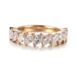 14k gold 1 87ct marquise lab grown diamond eternity ring 1