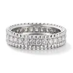 14k gold 1ct round lab grown diamond eternity ring 1