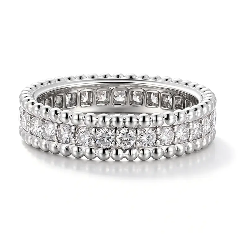 14k gold 1ct round lab grown diamond eternity ring 1
