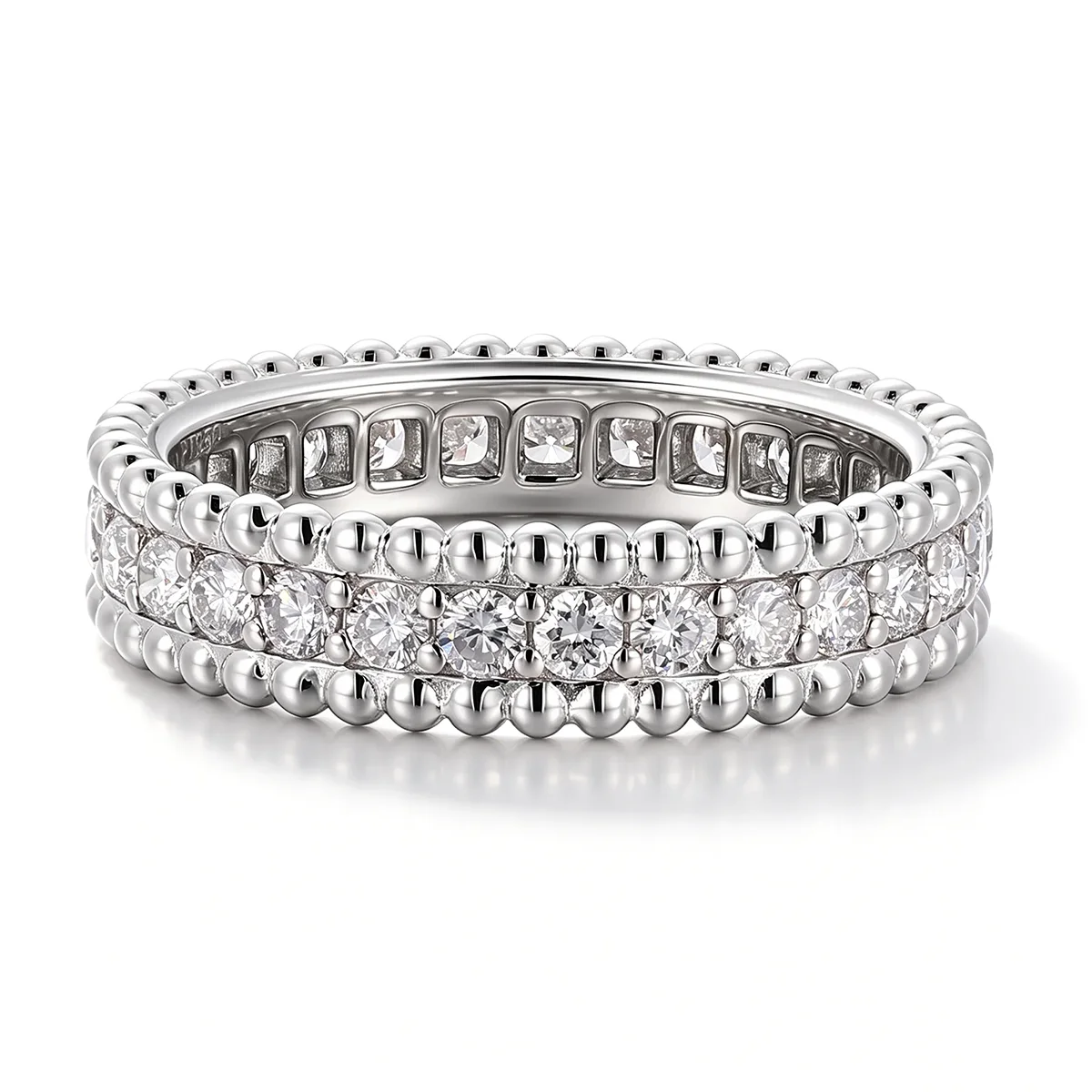 14k gold 1ct round lab grown diamond eternity ring 1 14k gold 1ct round lab grown diamond eternity ring 1