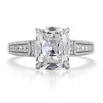 14k gold 2 5ct cushion lab grown diamond cluster engagement ring 1