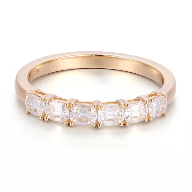 14k gold 2 5ct cushion lab grown diamond eternity ring 1