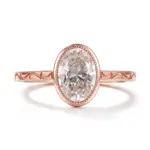 14k gold 2 5ct oval lab grown diamond solitaire engagement ring 1