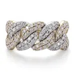 14k gold 2 7ct round lab grown diamond wide band engagement ring 1