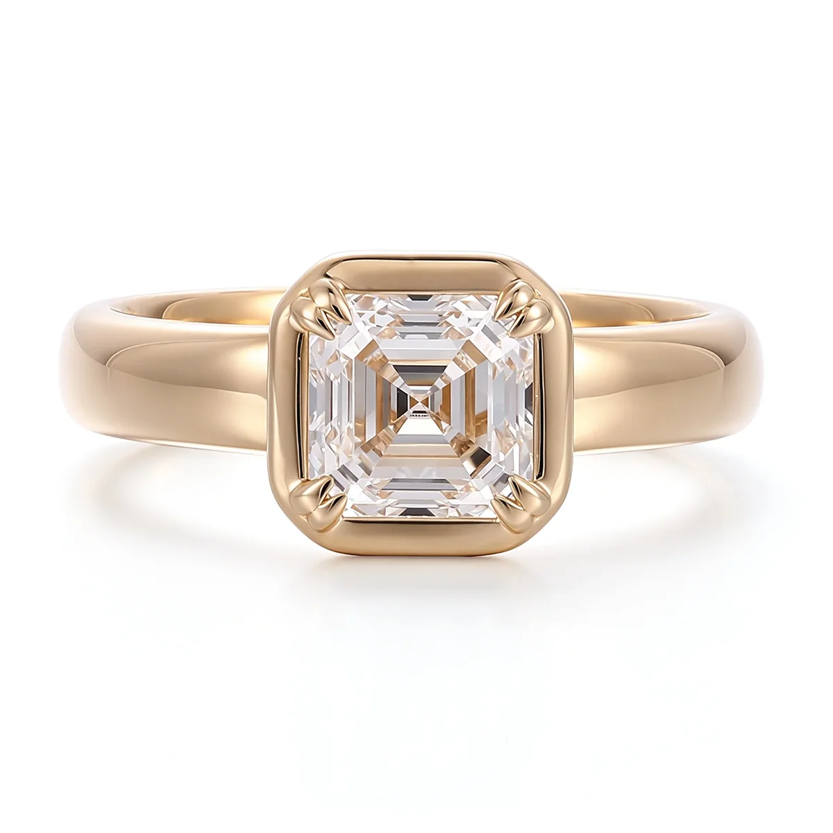 14k gold 2ct asscher sapphire solitaire engagement ring 1 14k gold 2ct asscher sapphire solitaire engagement ring 1