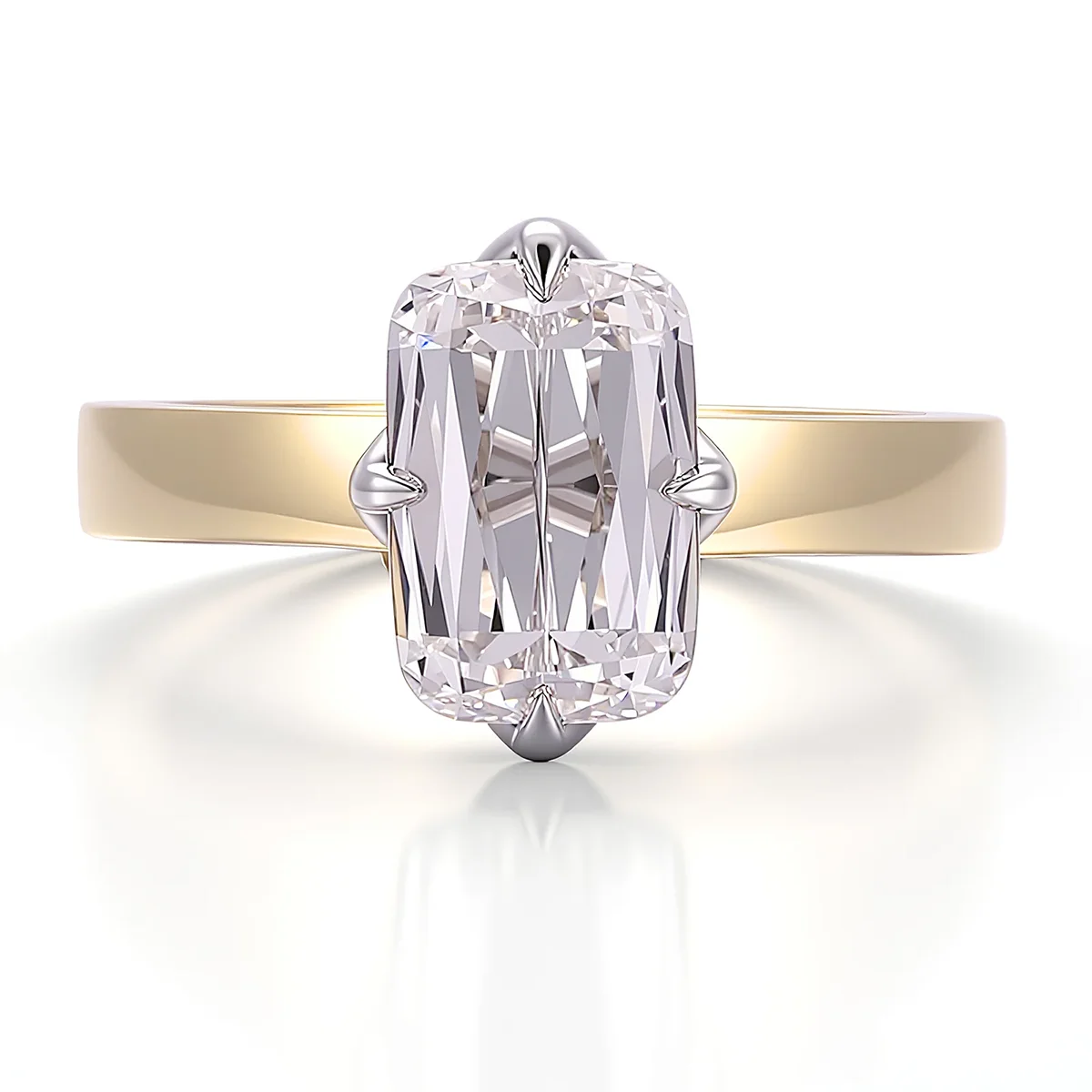 14k gold 3 5ct elongated cushion lab grown diamond solitaire engagement ring 1 14k gold 3 5ct elongated cushion lab grown diamond solitaire engagement ring 1