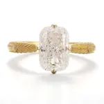 14k gold 3 5ct radiant lab grown diamond solitaire engagement ring 1