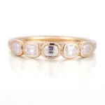 14k gold 3ct cushion lab grown diamond eternity ring 1
