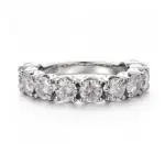 14k gold 3ct round lab grown diamond eternity ring 1