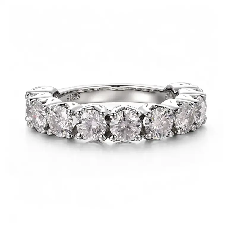 14k gold 3ct round lab grown diamond eternity ring 1