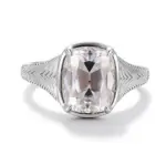 14k gold 4ct cushion lab grown diamond solitaire engagement ring 1