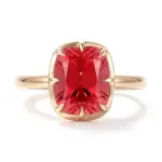 14k gold 4ct elongated cushion lab grown diamond solitaire engagement ring 1