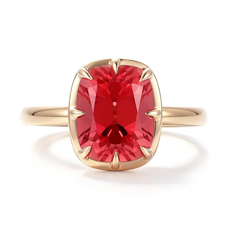 14k gold 4ct elongated cushion lab grown diamond solitaire engagement ring 1