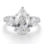 14k gold 5 36ct pear lab grown diamond three stone engagement ring 1