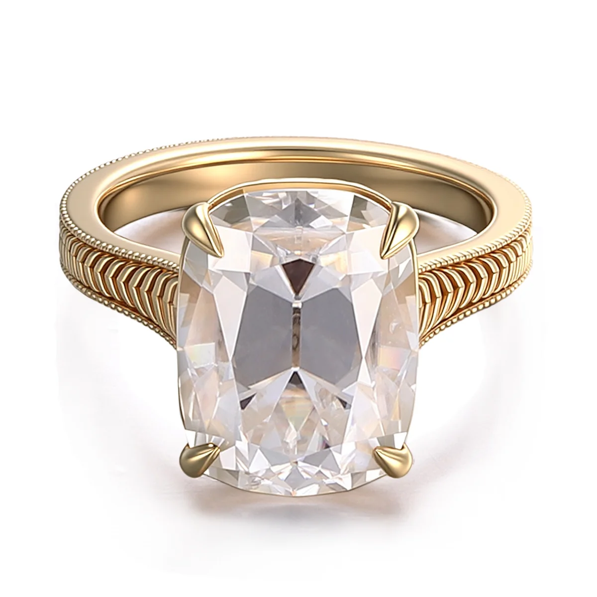14k gold 5 5ct elongated cushion lab grown diamond solitaire engagement ring 1 14k gold 5 5ct elongated cushion lab grown diamond solitaire engagement ring 1