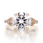 14k gold 5 5ct round lab grown diamond cluster engagement ring 1