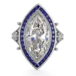 14k gold 5 7ct marquise lab grown diamond halo engagement ring 1