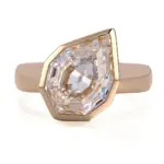 14k gold 6ct pear lab grown diamond solitaire engagement ring 1