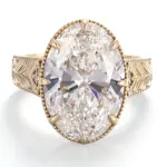 14k gold 7ct oval lab grown diamond solitaire engagement ring 1