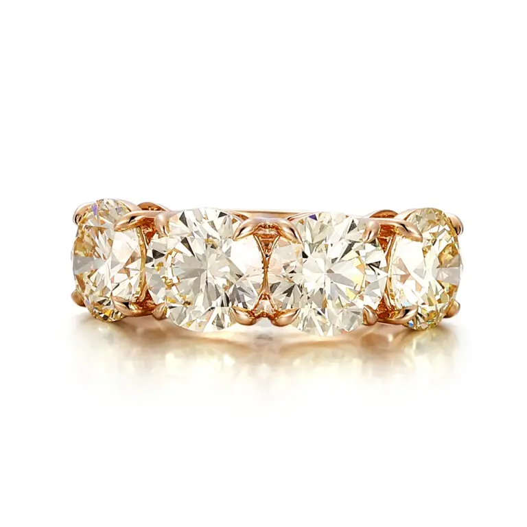 14k gold 8ct round lab grown diamond eternity ring 1
