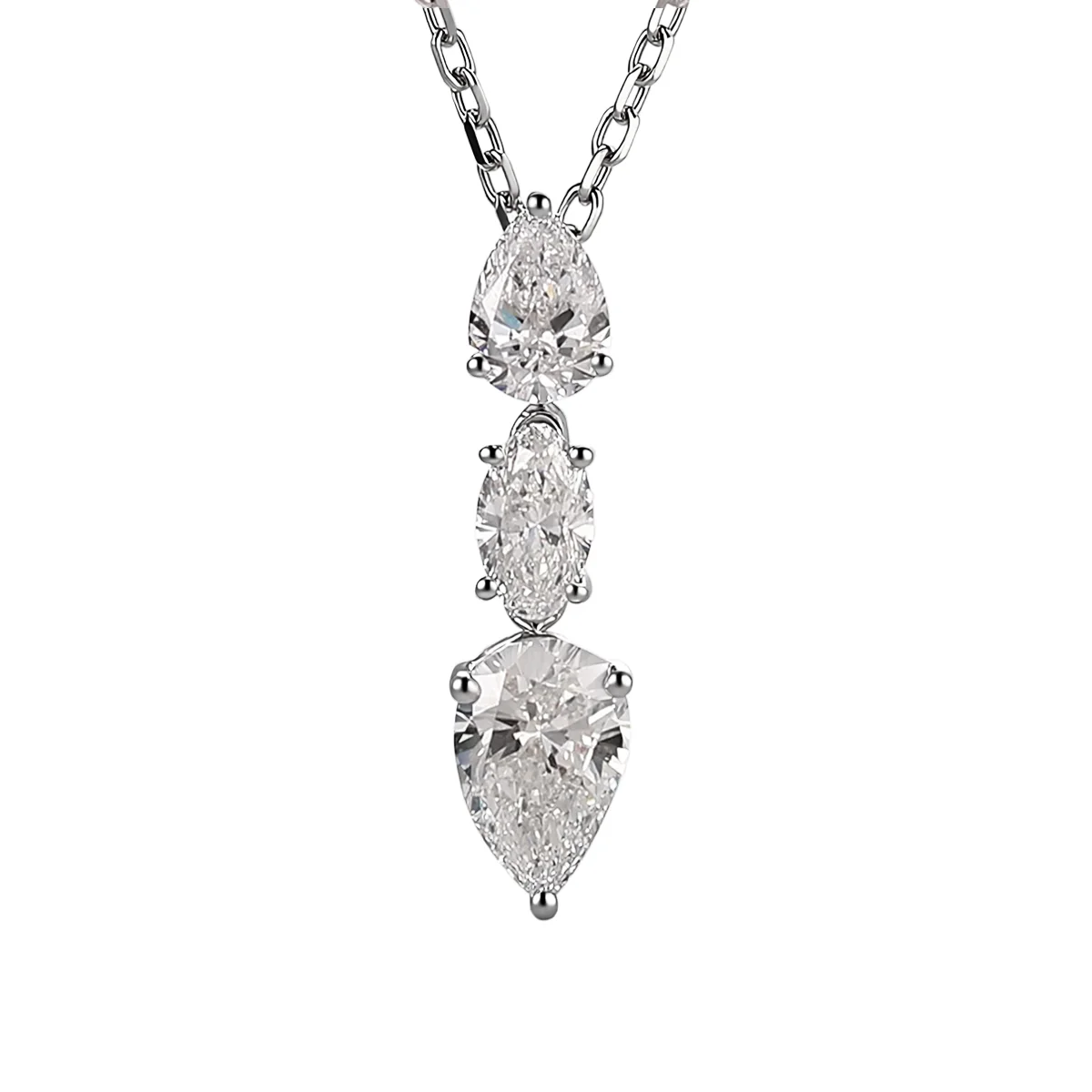 14k gold contemporary pendant necklace with pear lab grown diamond 1 14k gold contemporary pendant necklace with pear lab grown diamond 1