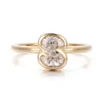 14k gold custom lab grown diamond solitaire engagement ring 1