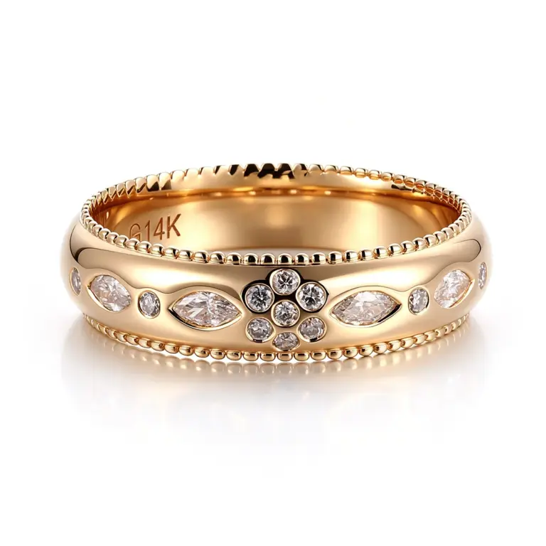 14k gold marquise lab grown diamond promise ring 1