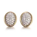 14k gold round lab grown diamond opulent stud earrings 1