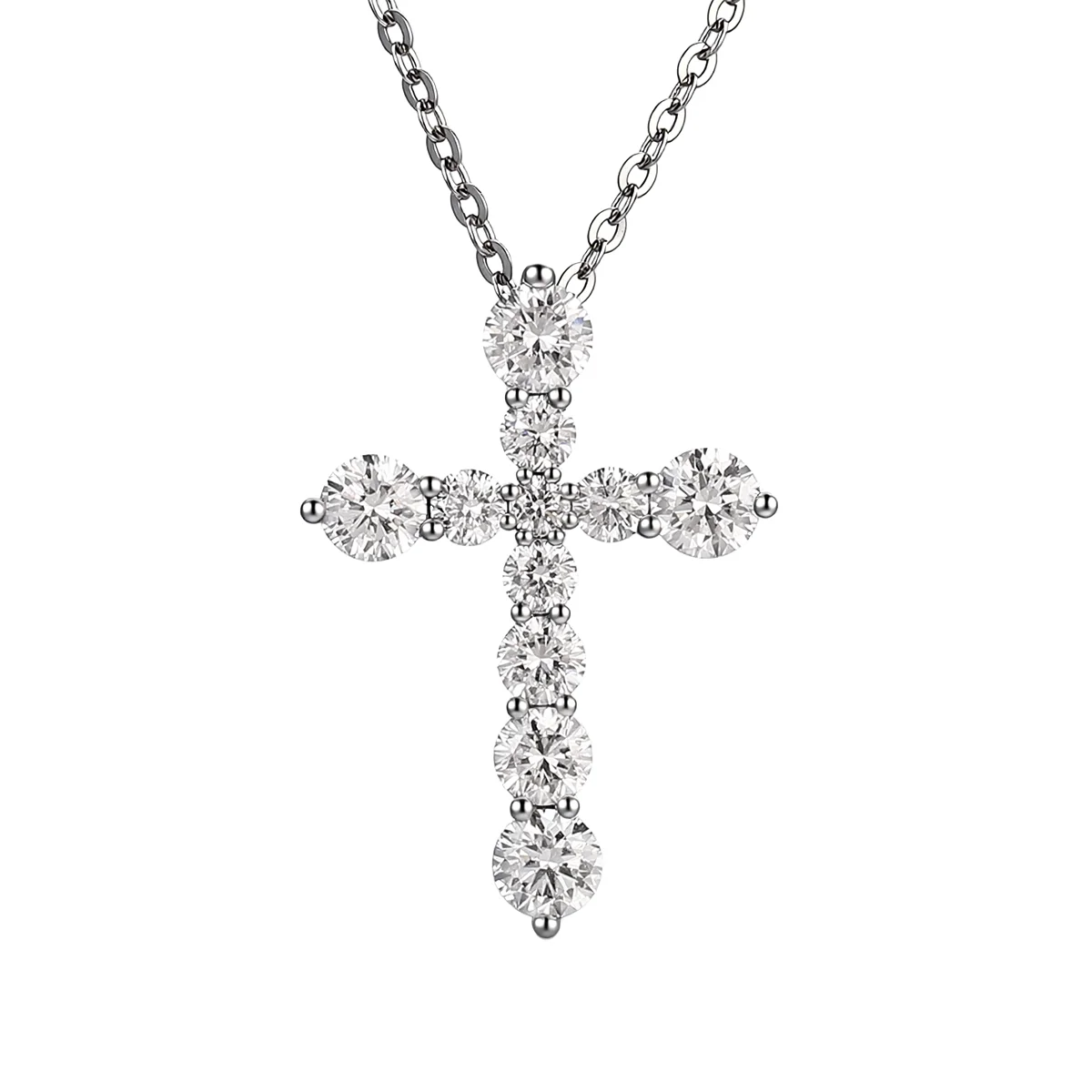 18k gold cross necklace sophisticated round lab grown diamond design 1 18k gold cross necklace sophisticated round lab grown diamond design 1