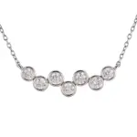 18k gold radiant pendant necklace with round lab grown diamond 1