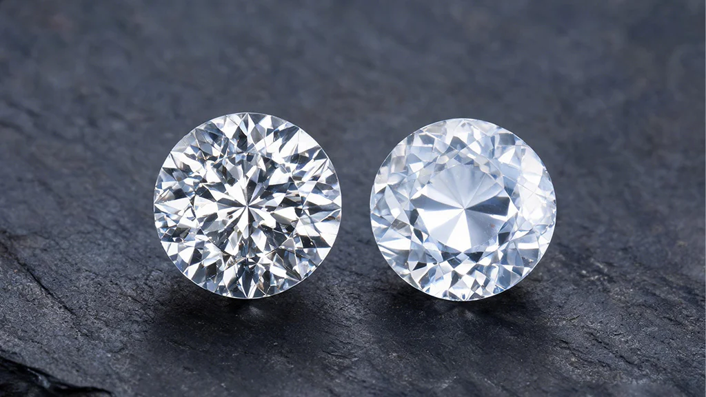 Diamond and white sapphire, the two april's birthstones