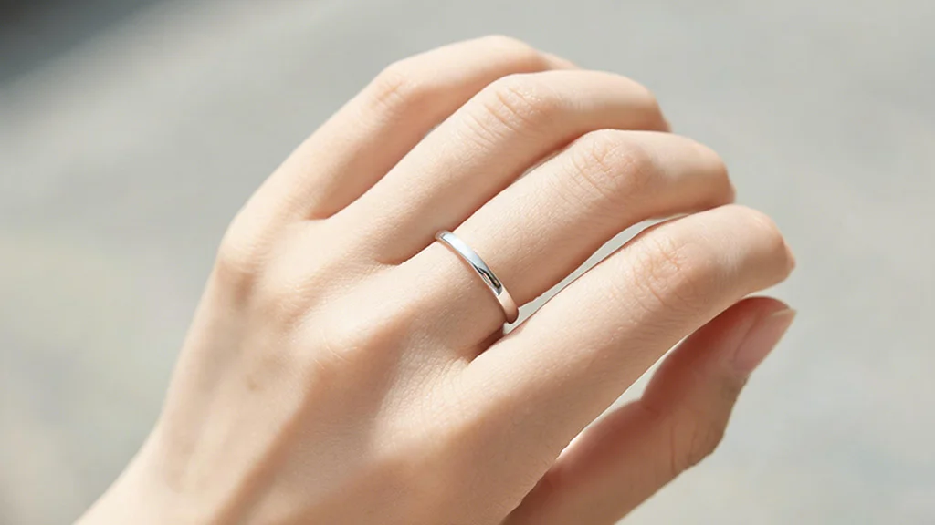 Promise ring worn on the left ring finger