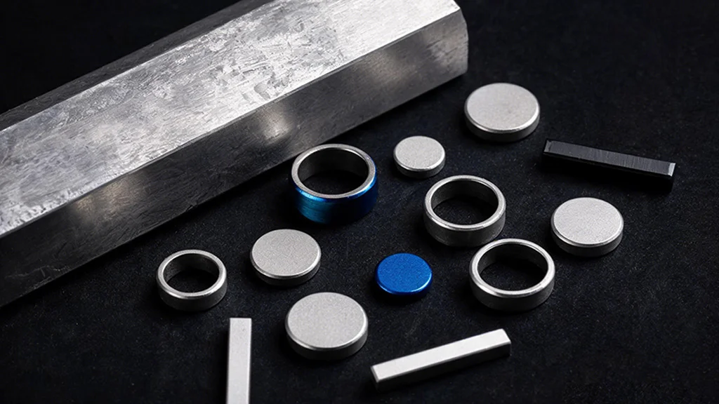 Titanium metal bar and anodized titanium jewelry blanks in gray, blue, and black finishes