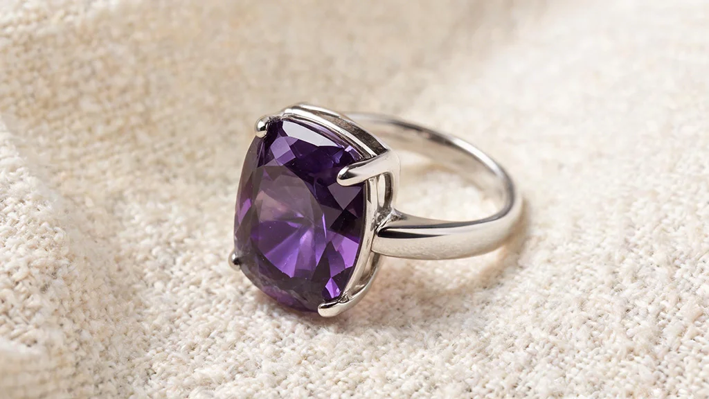 amethyst gemstone ring february's birthstone