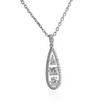 captivating 14k gold pendant necklace featuring asscher pear oval lab grown diamond 1