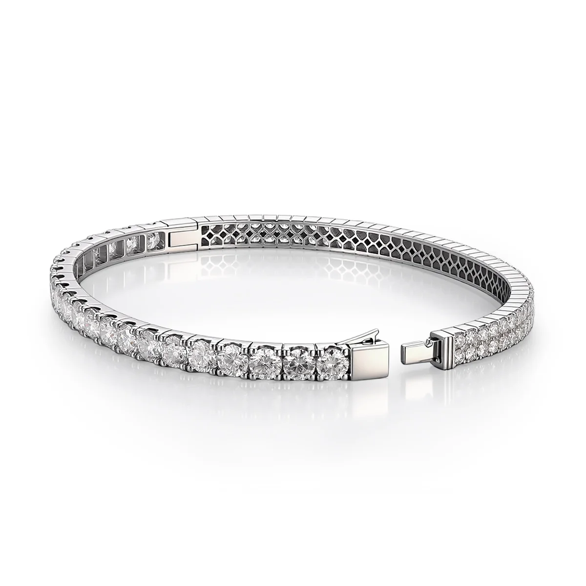 classic 14k gold round lab grown diamond line bracelet 1 classic 14k gold round lab grown diamond line bracelet 1