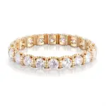 classic eternity band in 10k gold with round lab grown diamonds 1
