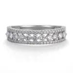 classic eternity band in 18k gold with round lab grown diamonds 1