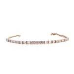 classic platinum emerald lab grown diamond link bracelet 1