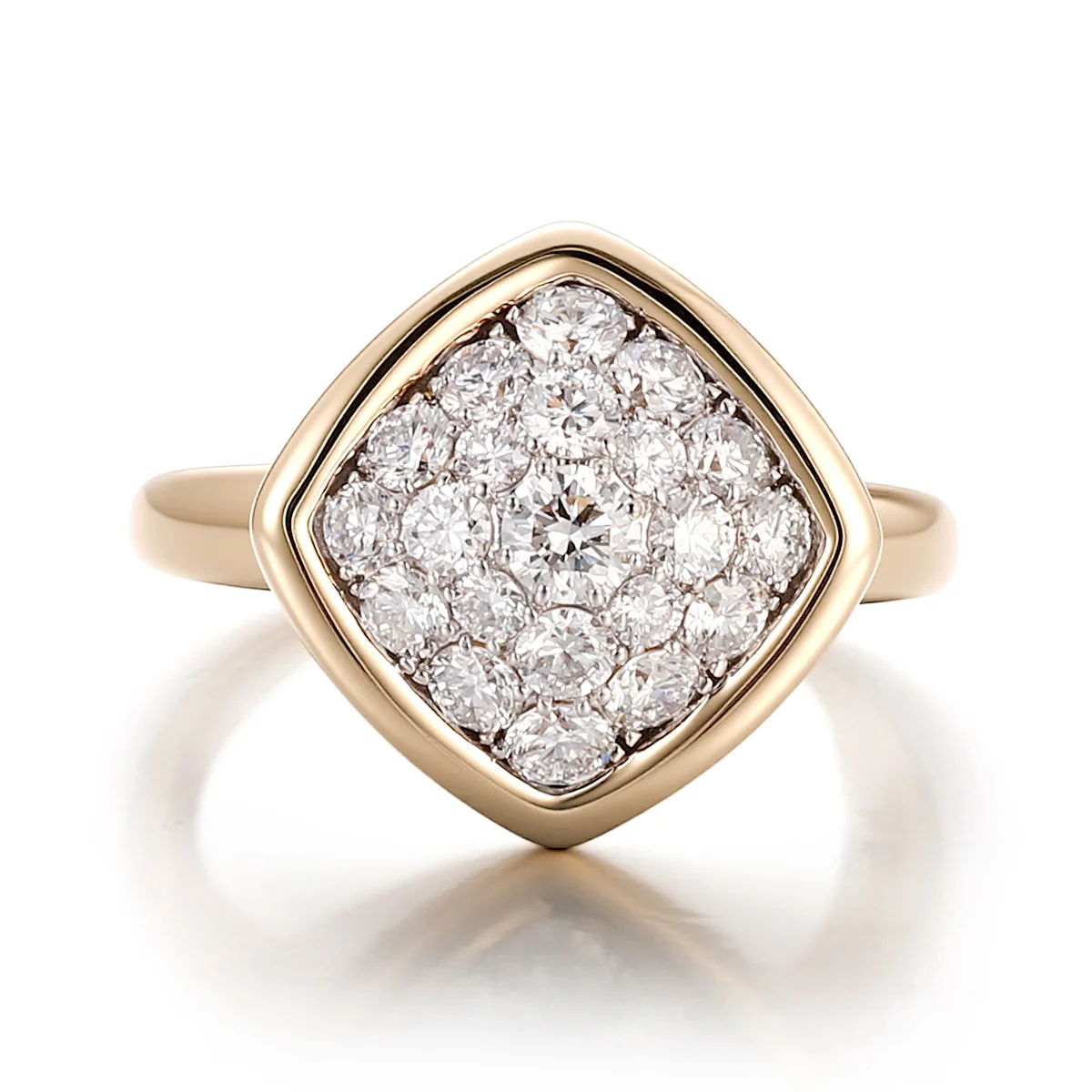 delicate 10k gold round lab grown diamond cluster engagement ring 1 delicate 10k gold round lab grown diamond cluster engagement ring 1