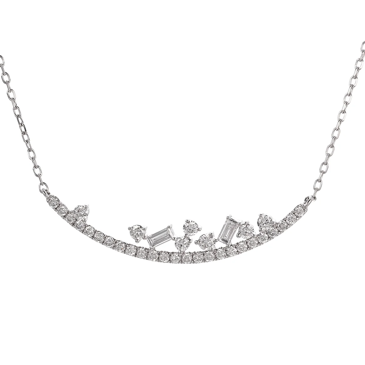 delicate platinum round lab grown diamond pendant necklace 1 delicate platinum round lab grown diamond pendant necklace 1