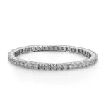 effortless platinum round lab grown diamond line bracelet 1