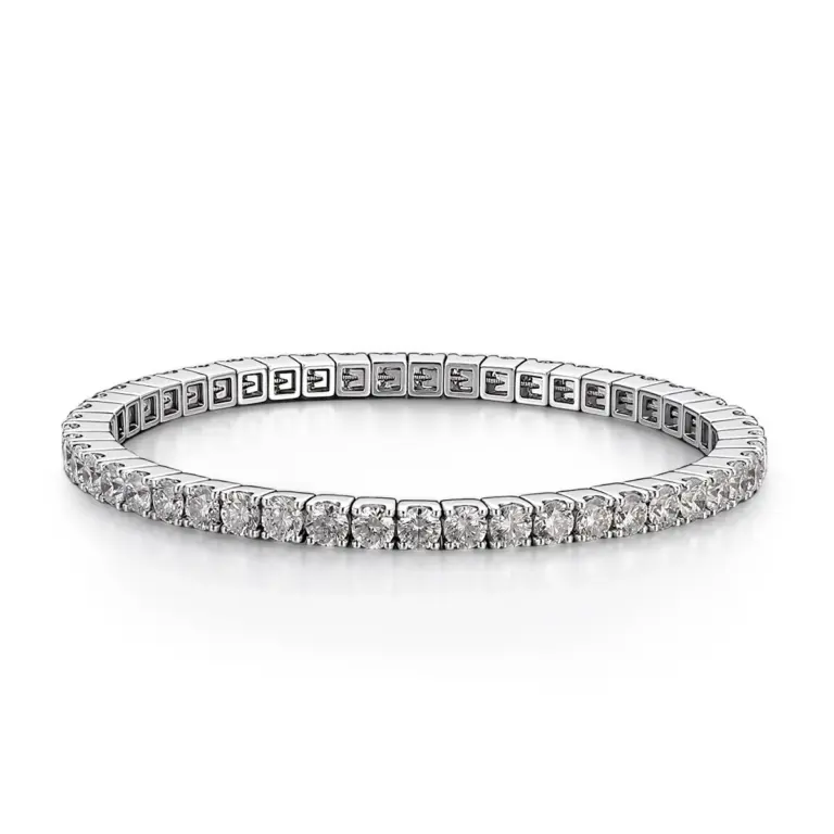 effortless platinum round lab grown diamond line bracelet 1