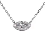 graceful platinum pendant necklace featuring marquise lab grown diamond 1