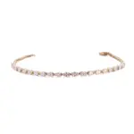 oval lab grown diamond chic chain bracelet in 18k gold 1