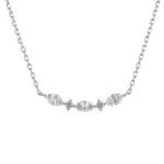 oval lab grown diamond enchanting pendant necklace in platinum 1